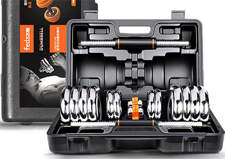 Набор гантелей и штанг FED 20KG Black FED-8007 (749233)