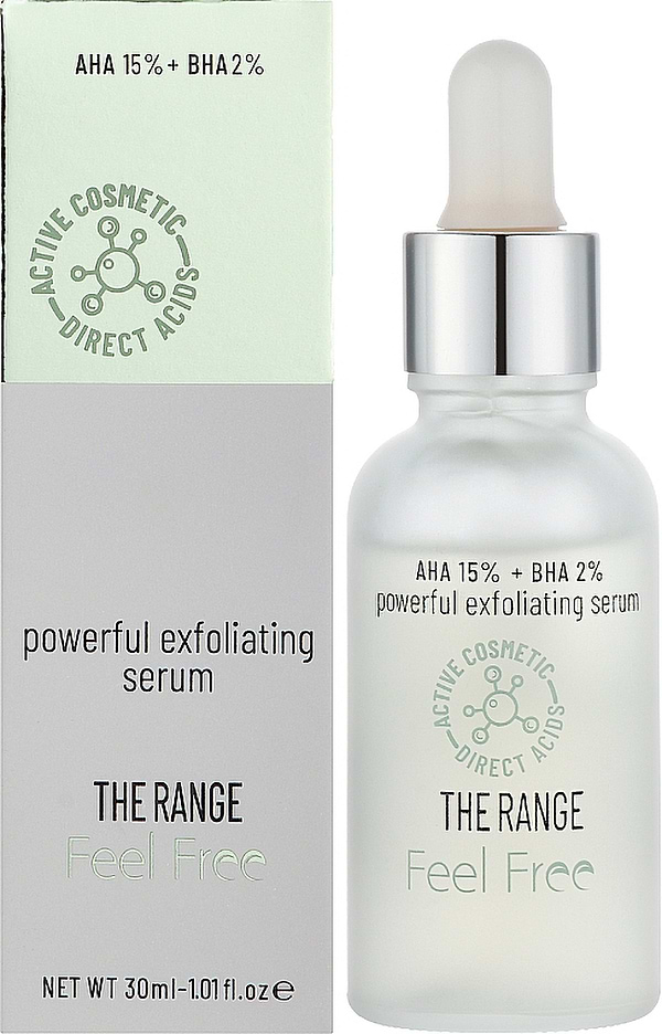 Фото - Сыворотка для лица Feel Free отшелушивающая с АНА/ВHA кислотами 30 мл (8437017754596)