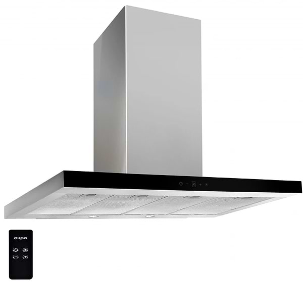 Фото - Витяжка декоративна Akpo WK-9 Feniks Slim Glass 850 Inox+Black 60