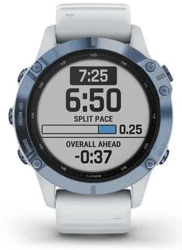Фото - Уценка - Смарт-часы Garmin fenix 6 Pro Solar Mineral Blue Titanium with Whitestone Band (010-02410-19)