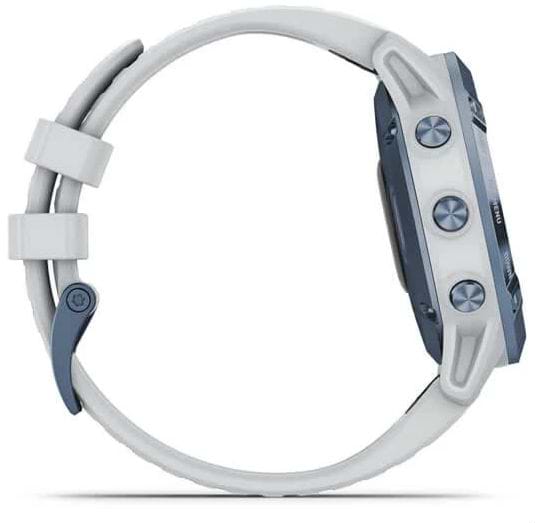 Фото - Уценка - Смарт-часы Garmin fenix 6 Pro Solar Mineral Blue Titanium with Whitestone Band (010-02410-19)
