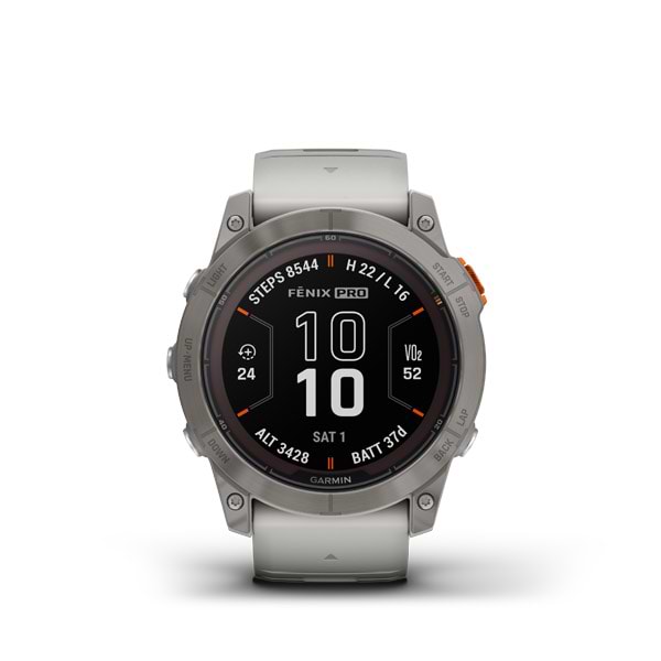 Фото - Уценка - Смарт-часы Garmin Fenix 7X Pro Sapph Sol Ti w/Gray/Orange Band (010-02778-15)