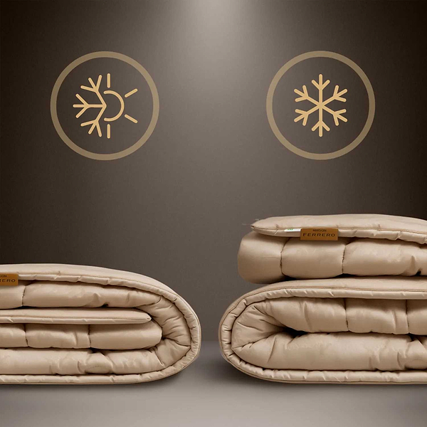 Фото - Одеяло зимнее полуторное MirSon Антиаллергенное Tencel (Modal) №1544 Ferrero Gold 155x215 см (2200011171821)