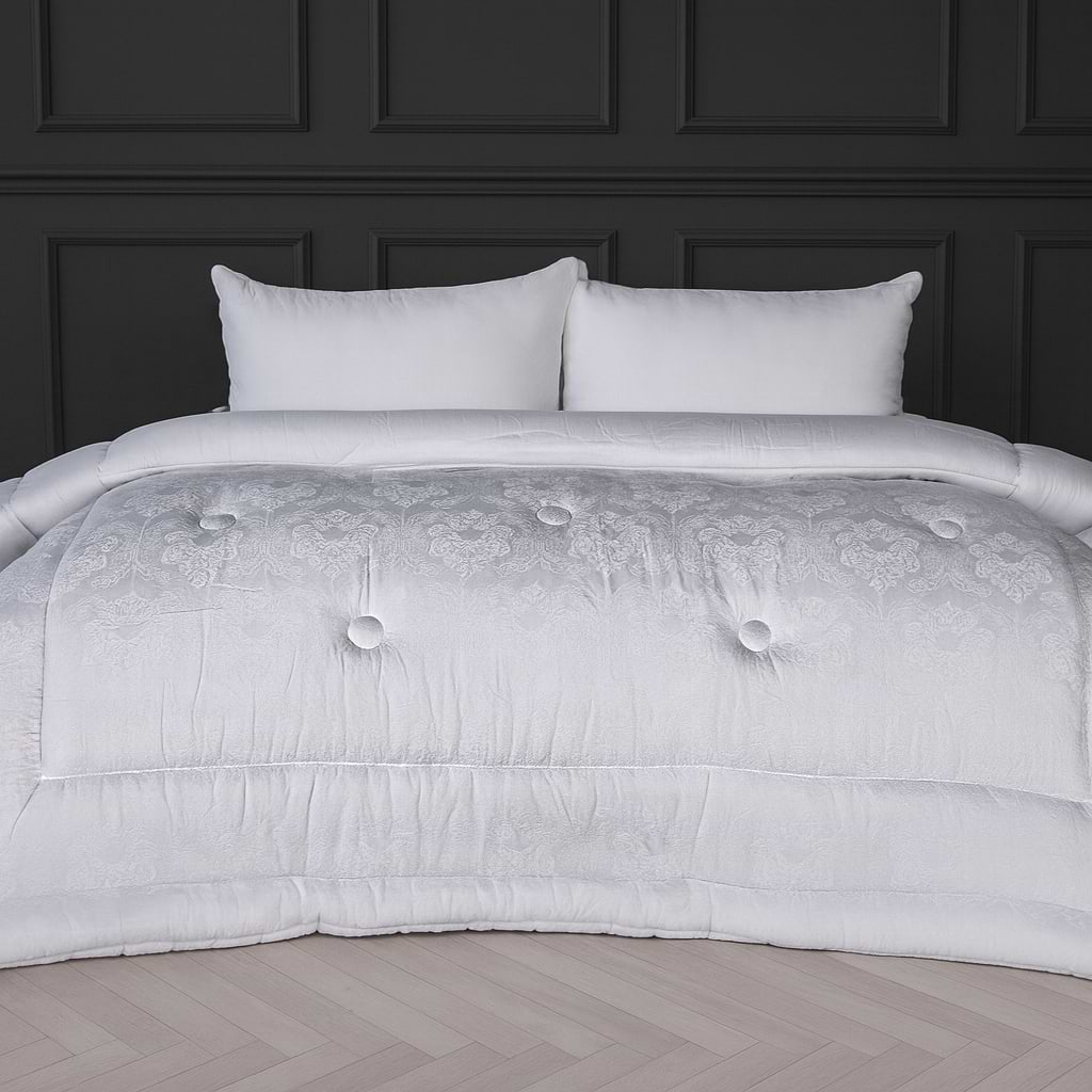 Ковдра зимова двоспальна євро MirSon King Size 220x240 см Бамбукове №1565 Ferrero White (2200011174297)