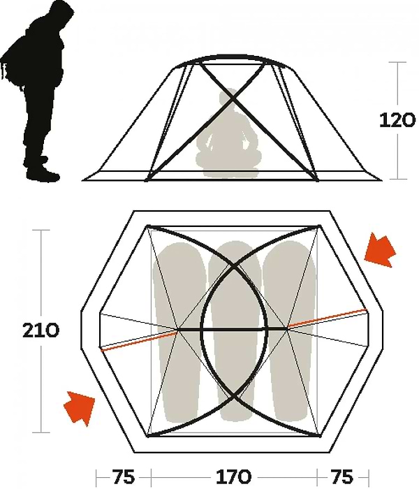 Фото - Палатка Ferrino Svalbard 3.0 Orange (99056LAAFR)