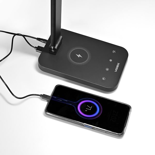 Фото - Настільна лампа Videx з бездротовою зарядкою VL-TF17B 18W 1800-6500K (27467)