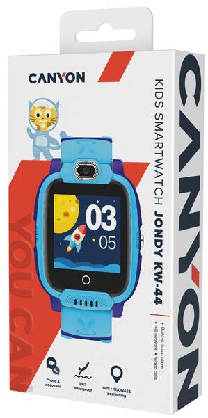 Фото - Дитячий годинник Canyon Jondy KW-44 Kids 4G Camera GPS WiFi Music Blue (CNE-KW44BL)