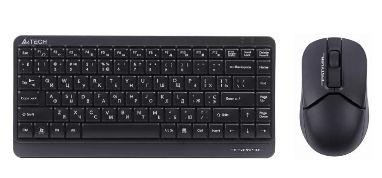 Клавіатура + миша бездротова A4tech FG1112 Black - Фото 1