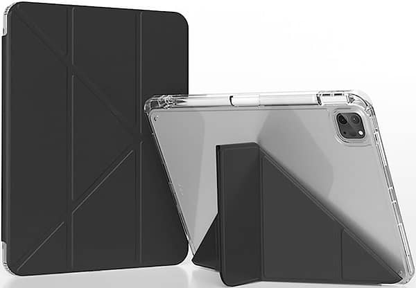 Фото - Чохол для планшету BeCover Ultra Slim Origami Transparent Apple iPad Pro 12.9 2020/2021/2022 Black (711694)