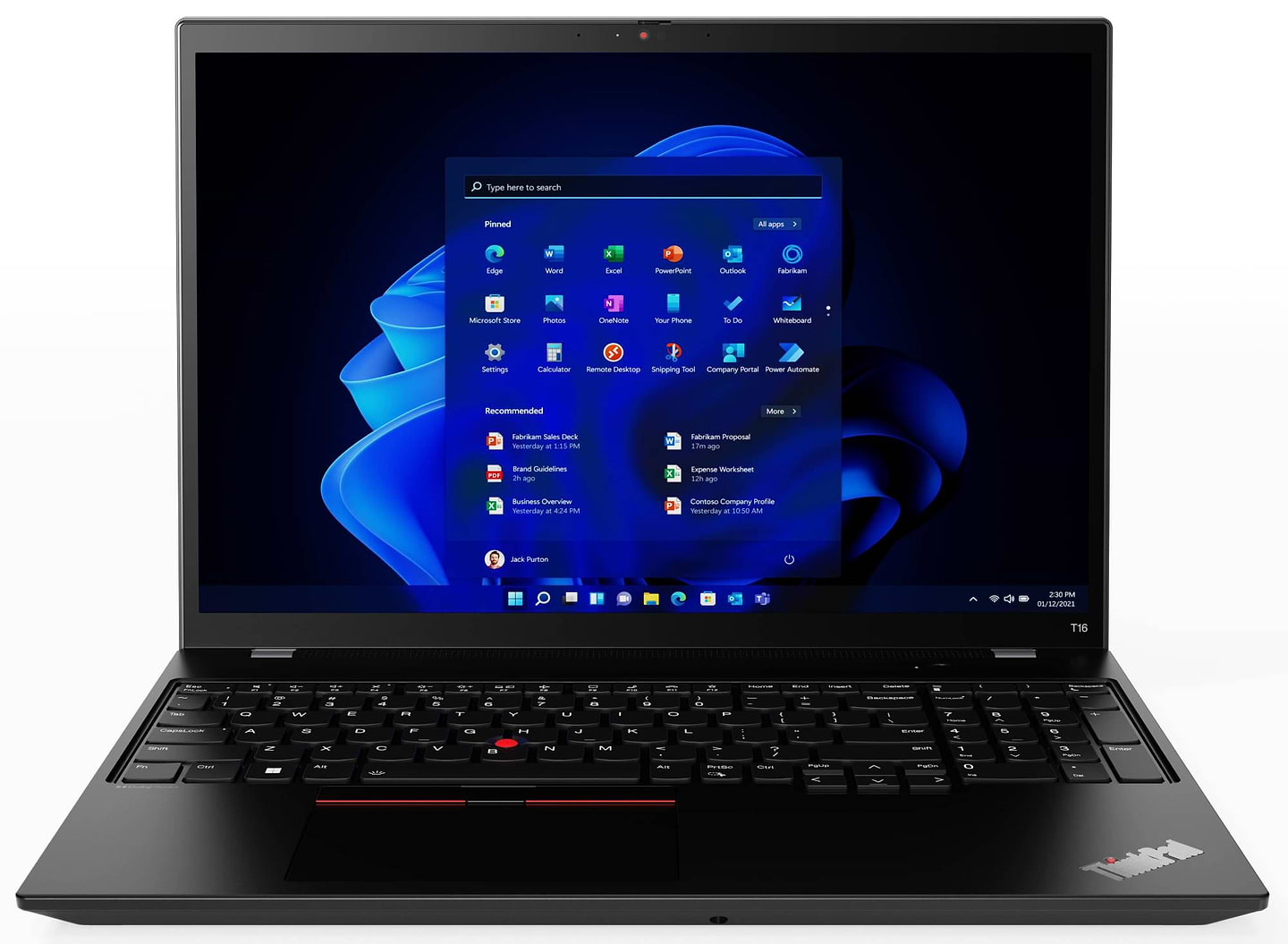 Ноутбук Lenovo ThinkPad T16 Gen 2 (21K7004ARA) Thunder Black - Фото 1