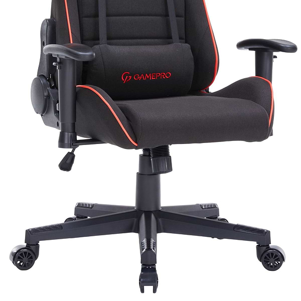 Фото - Кресло для геймеров GamePro Size L Fabric Black&Red (GC575FB)