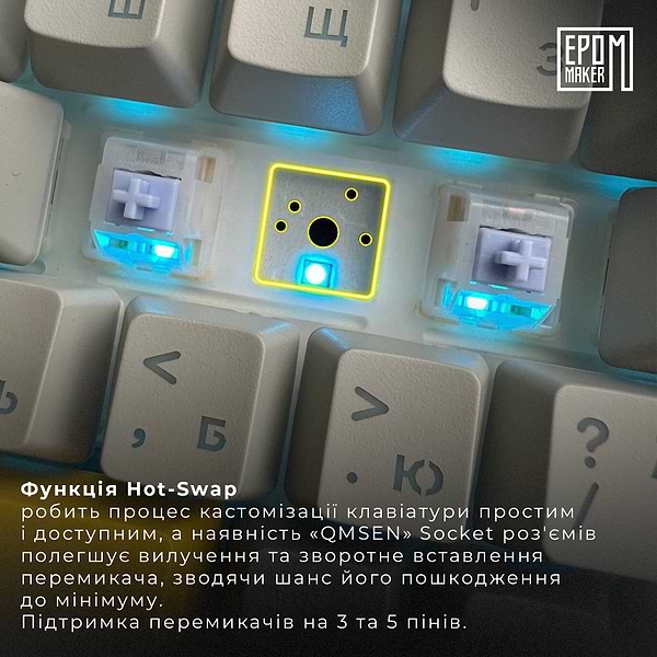 Фото - Клавиатура беспроводная игровая EPOMAKER AK820 Pro Gift Switch Hot-Swap Black (AK820-PRO-B-G)
