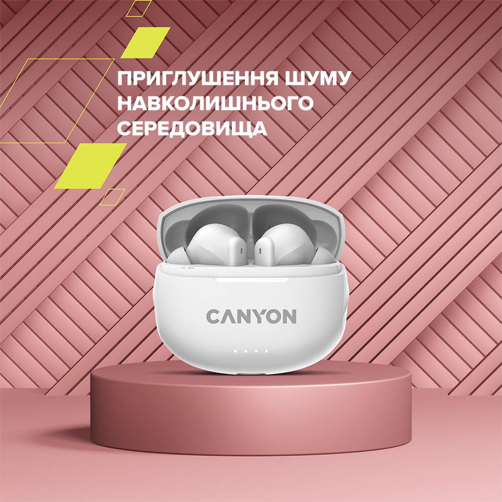 Фото - Наушники вкладыши беспроводные TWS Canyon TWS-8 (CNS-TWS8W) White