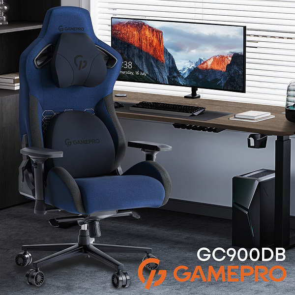 Фото - Крісло для геймерів GamePro Size XL Fabric Dark Blue (GC900DB)