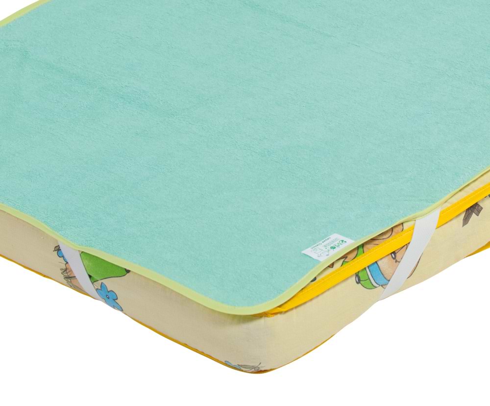Наматрацник дитячий ЕКО ПУПС непромокальний Classic розмір 60х120 см Зелений (КНАМ12060з)