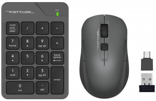 Фото - Клавіатура + миша бездротова A4tech G1600C Air2 (Grey)