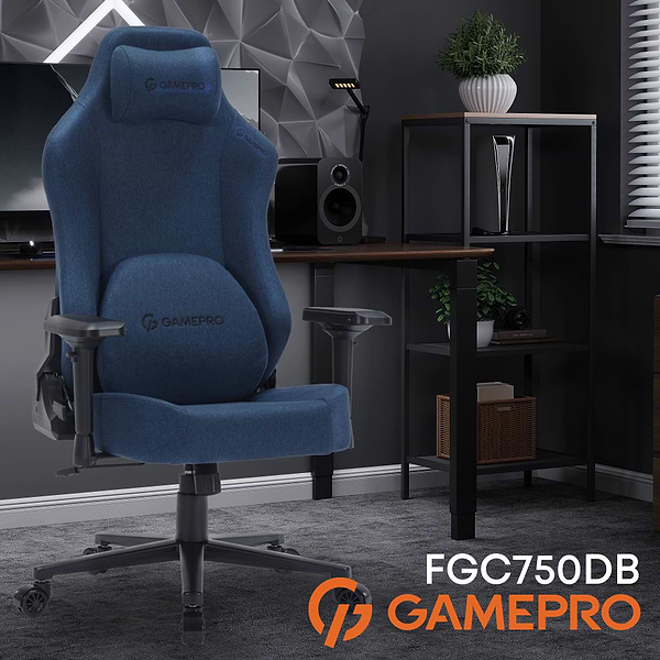Фото - Кресло для геймеров GamePro FGC750DB Size L Fabric Dark Blue
