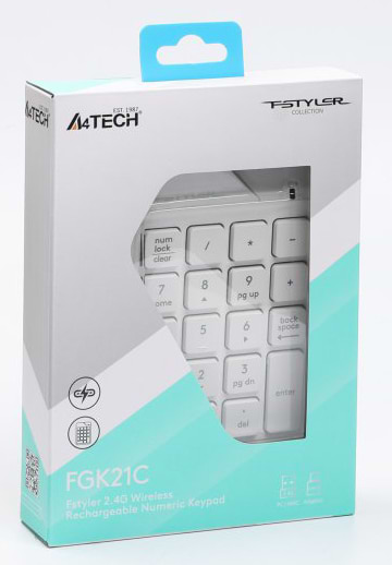 Фото - Клавіатура бездротова A4tech FGK21C (White)