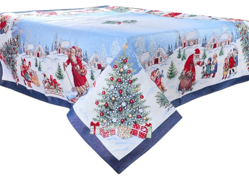 Скатерть прямоугольная Lefard новогодняя с люрексом Village 140х180 см (716-115)