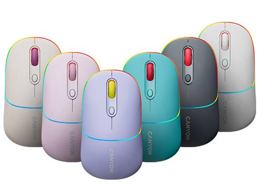 Фото - Миша бездротова Canyon MW-22 Dual Band RGB Wireless Dark Grey (CNS-CMSW22DG)