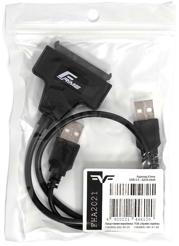 Фото - Переходник Frime USB 2.0 - SATA I/II/III (FHA2021)