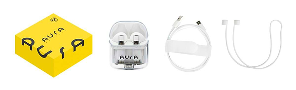 Фото - Наушники вкладыши беспроводные TWS Aura 6 White (TWSA6W)