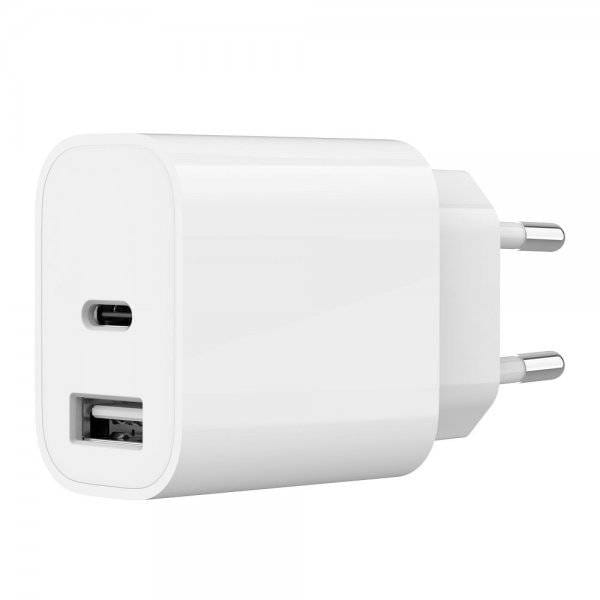 Фото - Сетевое зарядное устройство Gembird 1xUSB-A+1xUSB-C 5V/2.4A 12W (TA-UC-2AC12-01)