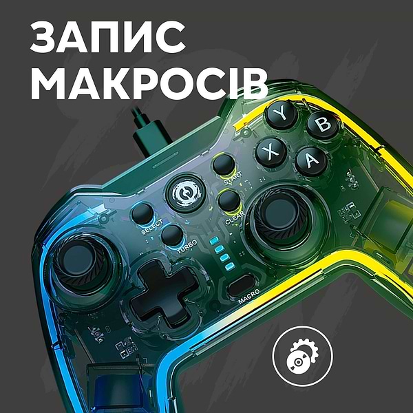 Фото - Геймпад Canyon Brighter GP-02 Wired RGB 4in1 PS3/Android BOX-TV/Nintendo Crystal (CND-GP02)