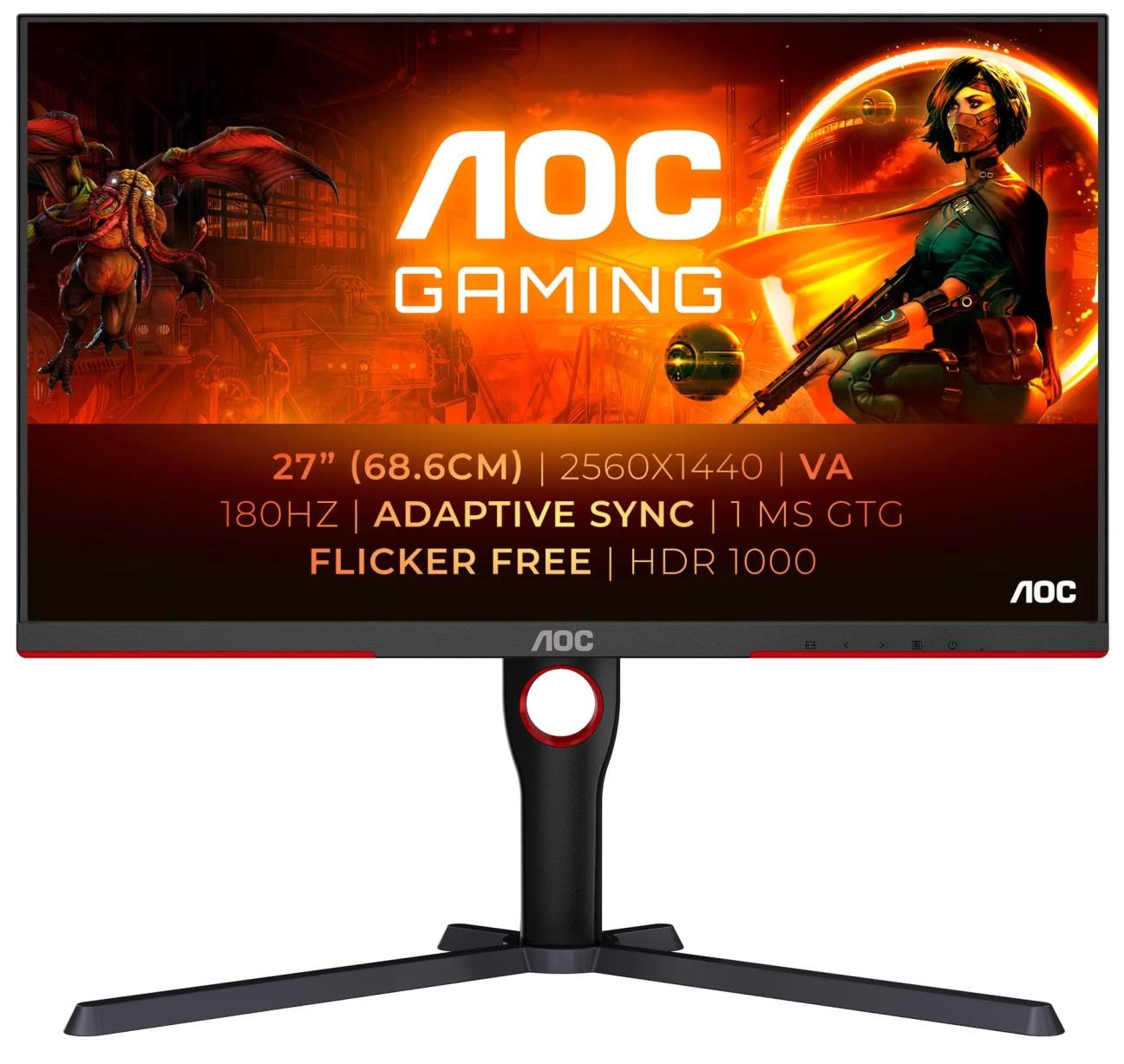 Монитор игровой AOC Q27G3XMN/BK - Фото 1