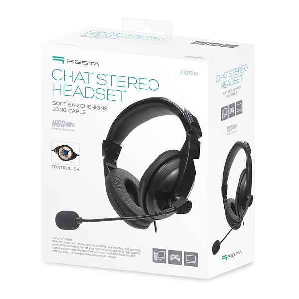 Фото - Гарнітура дротова Platinet Fiesta Headset Mic FIS7510 USB (FIS7510)