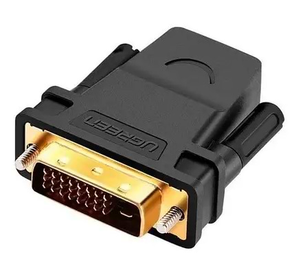 Фото - Переходник DVI - HDMI UGREEN DVI 24+1 Male to HDMI Female Adapter Black (20124)