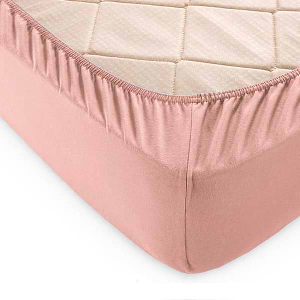 Фото - Простирадло полуторне GM Textile на резинці світло-коричневе 160х200х25