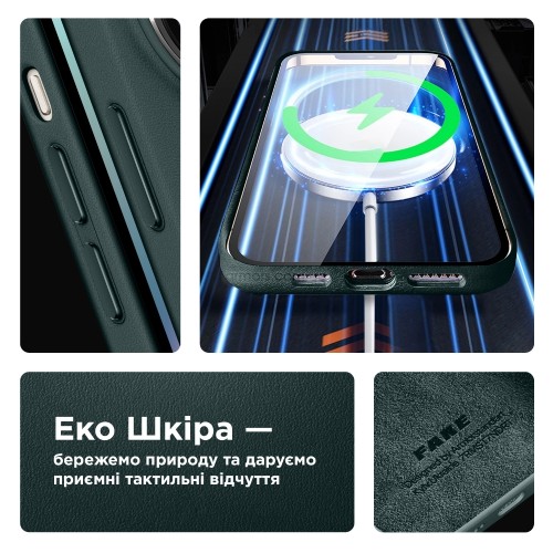 Фото - Чохол для смартфону
 Armorstandart Fake Leather Case for Apple iPhone 13 Pro Shirt Green (ARM61372)