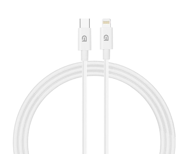 Фото - Кабель синхронізації даних Armorstandart AMQGJ2L Lightning to USB-C Cable 1.2m White (ARM64296)