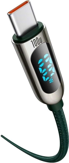 Фото - Перехідник Baseus Display Fast Charging USB-C-USB-C 100W 2m Green (CATSK-C06)