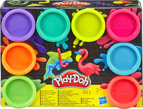 Расходники Hasbro Play-Doh 8 цветов Неон  (E5044_E5063) - Фото 1