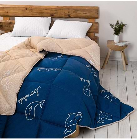 Ковдра всесезонна двоспальна євро ТЕП Alaska 200х220 см Киты (1-00154_23929)