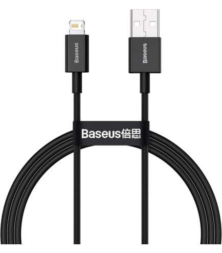 Кабель синхронізації даних Baseus Superior Fast Charging USB-Lightning 1m Black (CALYS-A01) - Фото 1