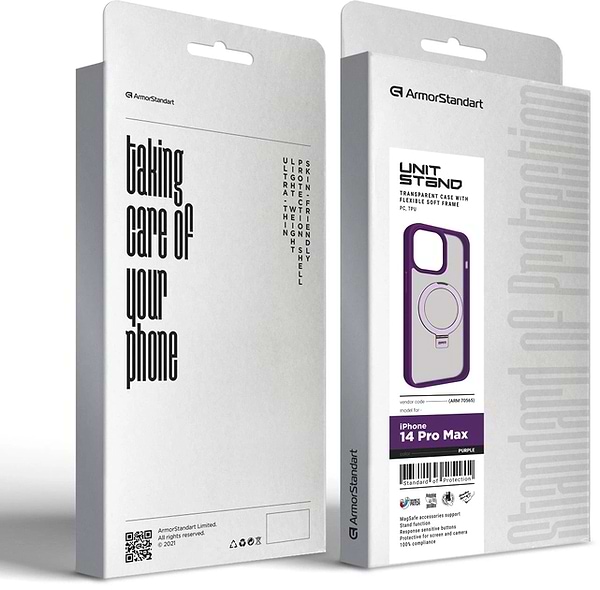 Фото - Чохол для смартфону Armorstandart Unit Stand for Apple iPhone 14 Pro Max Purple (ARM70565)