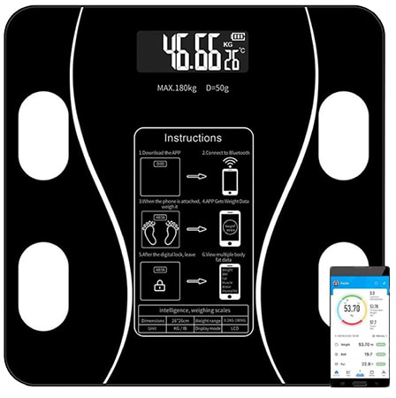 Фото - Ваги підлогові Scale one Black (EN-TZC001)