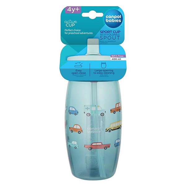 Фото - Поильник-непроливайка детский Canpol babies 400 мл Автомобили (56/618_blu)