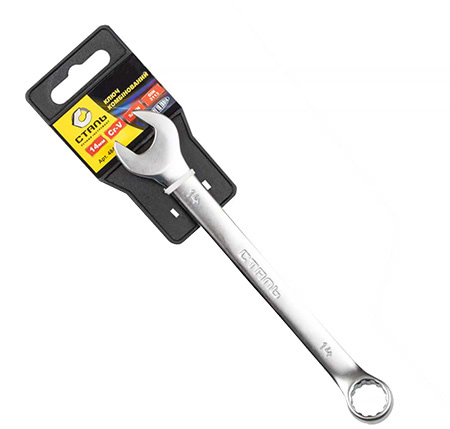 Ключ комбинированный Сталь Сатин 14 мм (48439)