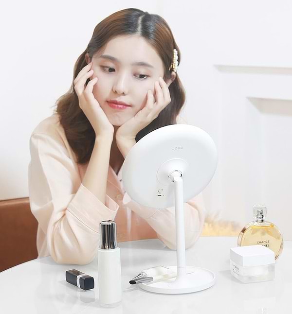 Фото - Косметическое зеркало Xiaomi DOCO Daylight Mirror White (HZJ001)