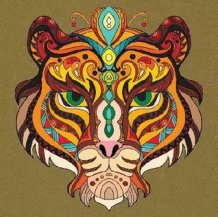 Картина за номерами Strateg Тигр 30х30 см  (JCEE36799)