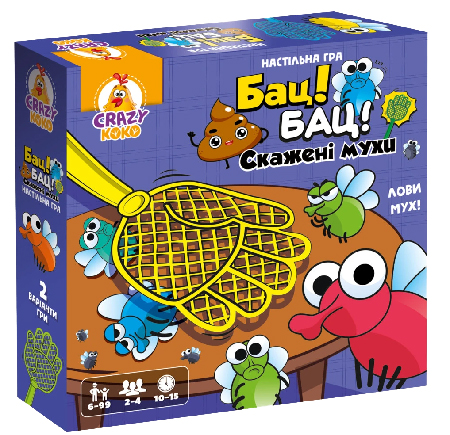 Настільна гра (5-7 років) Vladi Toys Бац! Бац! Скажені мухи (VT8055-37)