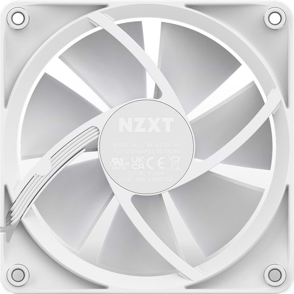 Фото - Корпусний вентилятор NZXT F120RGB White (RF-R12SF-W1)