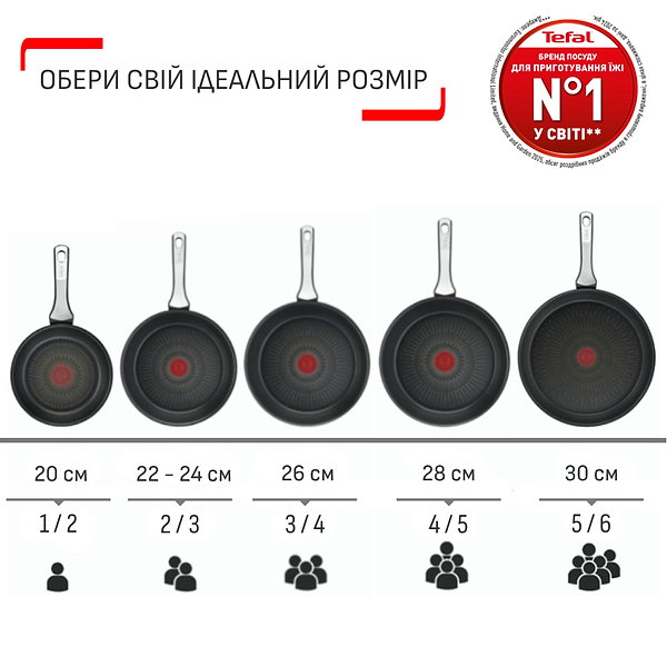 Фото - Сковорода універсальна Tefal G2930502 Delight 26 см