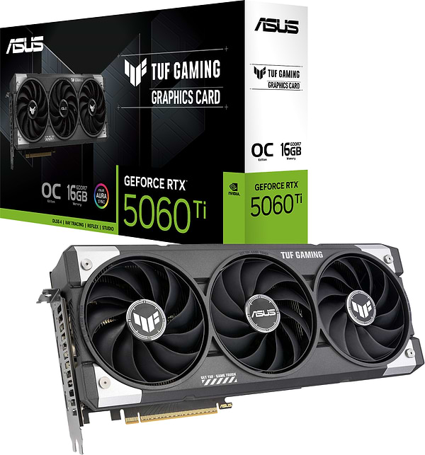 Фото - Видеокарта Asus TUF Gaming GeForce RTX 5060 Ti 16GB GDDR7 OC Edition (TUF-RTX5060TI-O16G-GAMING)