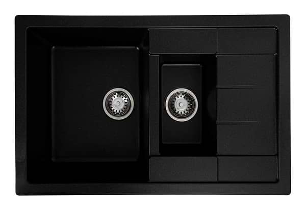 Фото - Мойка кухонная Platinum 7850W TOSKANA матовая Черный металлик Фото - Мойка кухонная Platinum 7850W TOSKANA матовая Черный металлик