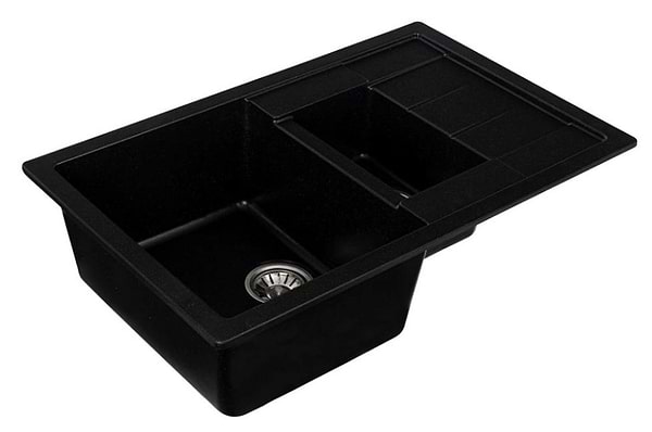Фото - Мойка кухонная Platinum 7850W TOSKANA матовая Черный металлик